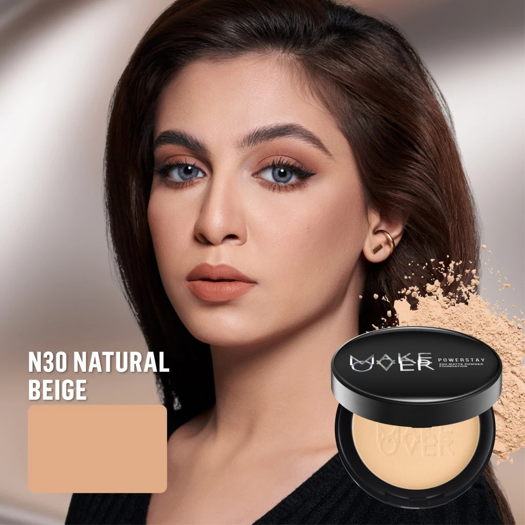make over powerstay 24 jam matte powder foundation bedak padat high coverage ringan wajah compact fl