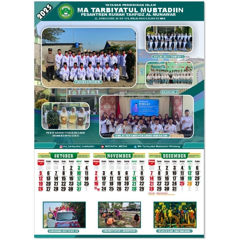 

Kalender Custom ukuran 46x64 Free Desain