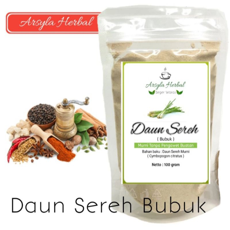 

Batang Daun Sereh Bubuk Murni Rempah Herbal