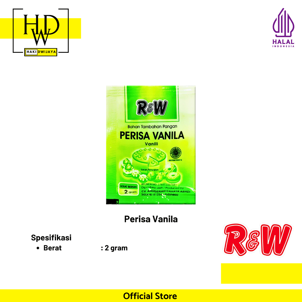 

[2gr] Vanili Bubuk / Perisa Vanila Rajawali R&W Sachet