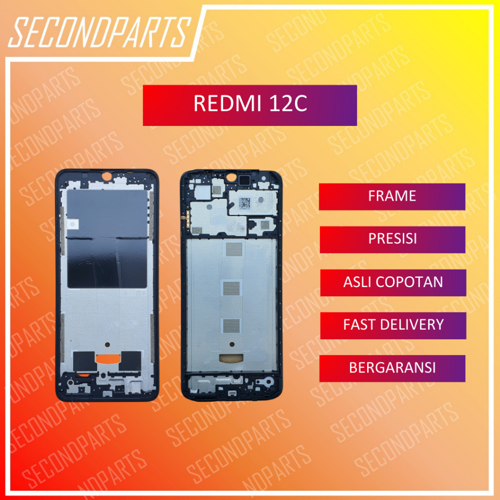 FRAME RANGKA TULANGAN LCD XIAOMI REDMI 12C ORIGINAL COPOTAN