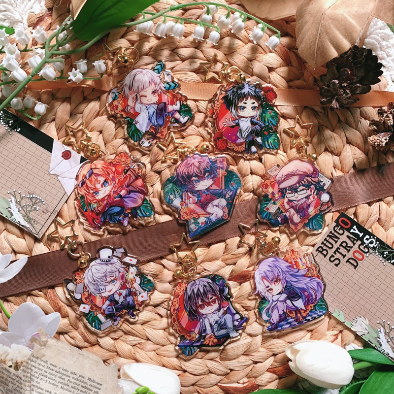 BUNGO STRAY DOGS Glitter Epoxy Keychain by kekentang