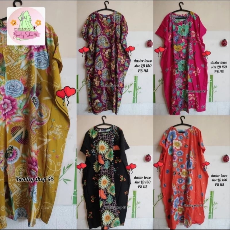 Daster kencana ungu wungu asli jumbo size kalong ld 140 150 panjang batik baju tidur wanita