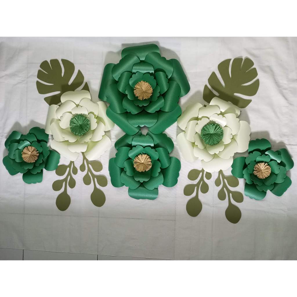 Ready Stock Paper Flower Backdrop Lamaran Nikah Dekorasi Bunga Kertas Papan Bunga