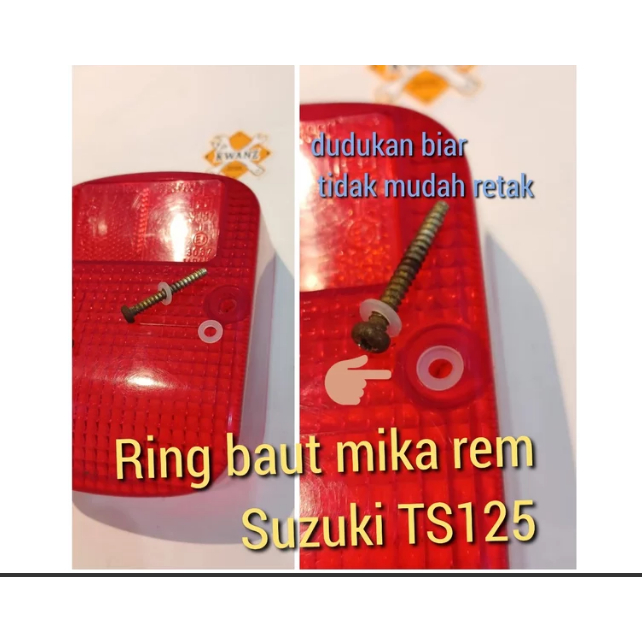 ring baut mika rem Suzuki TS125 ring teflon mika rem Suzuki TS125