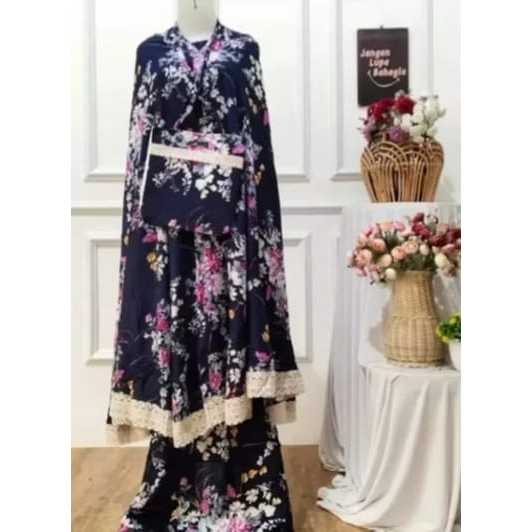 Terlaris Mukena Motif Bunga Sakura / Mukena Lebaran Premium / Mukena Bali Termurah / Mukena