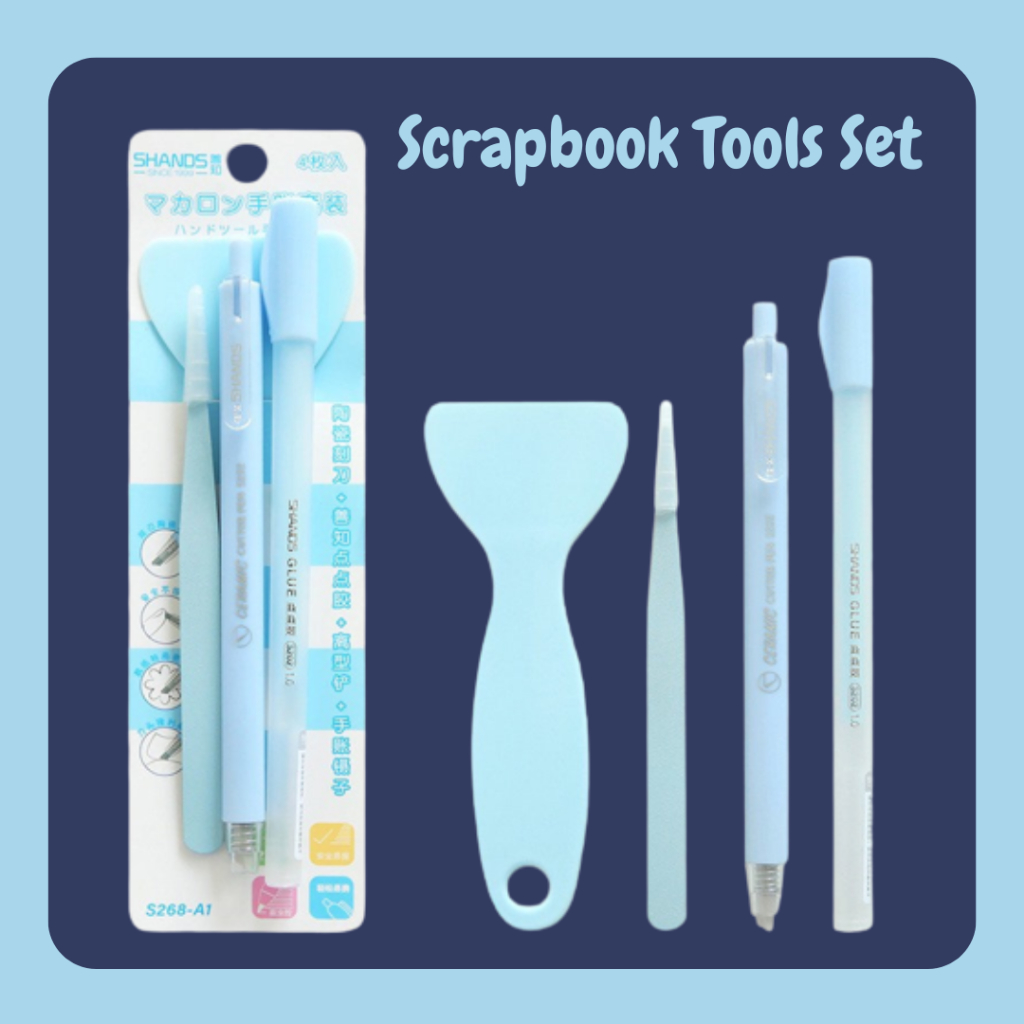 

Pinset Tweezer Tools Scrapbook Craft Menghias Buku Jurnal Set 4 alat