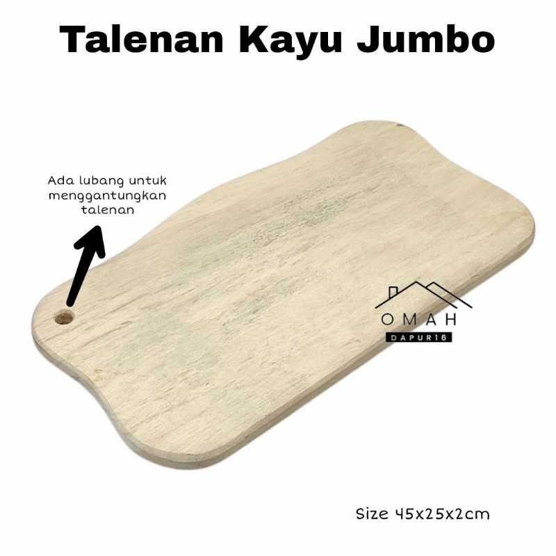 Talenan Kayu Besar Jumbo | Talenan Kayu Daging | Talenan Dapur Ukuran 45cm