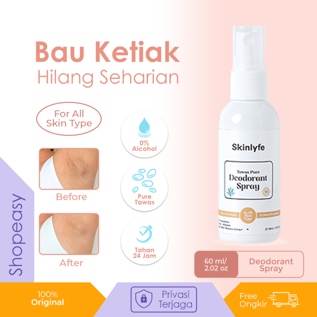 Skinlyfe Deodorant Tawas Penghilang Bau Ketiak Tawas Original Untuk Ketiak Hitam Dan Bau