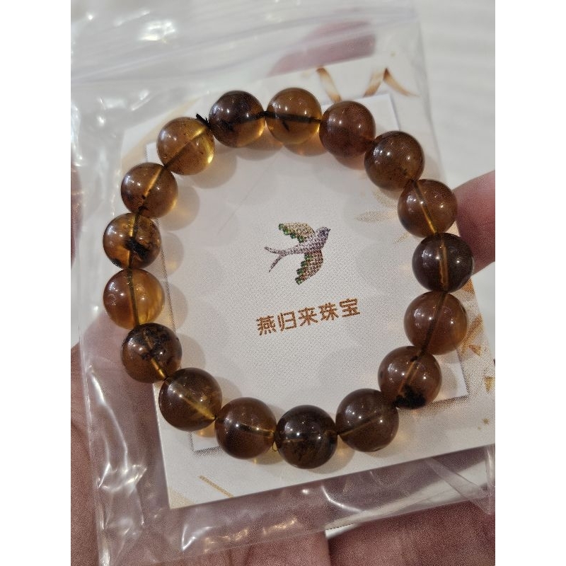 Taxol Medicine Amber Stone size 9.2mm BraceletGelang Kesehatan Taxol Medicine