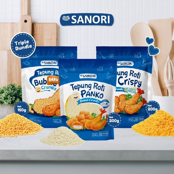 

Triple Bundle 3in1 - Tepung Roti Crispy , Bubble , Panko SBC Sanori
