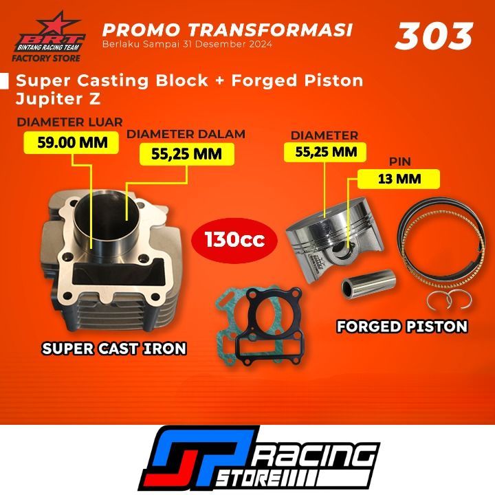Paket Bore UP Jupiter Z - BRT Promo 303