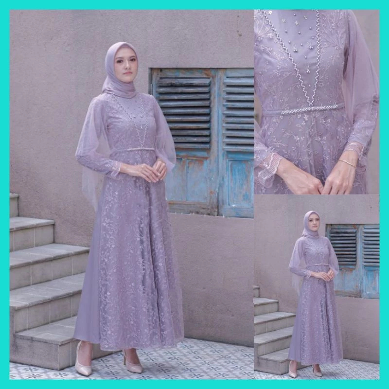 TERBARU Gamis AMARTHA brokat modern | dress bridesmaid | dress wid batik gamis muslim terbaru mix br