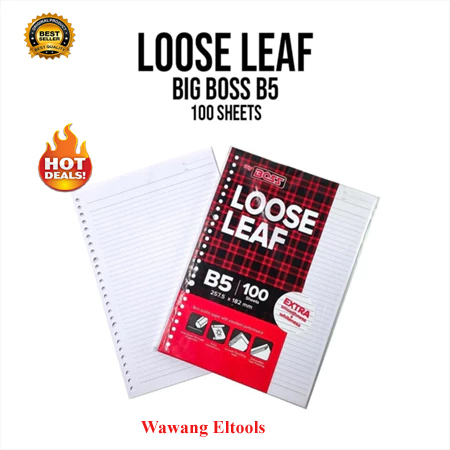 

[1 Pak isi 100 lbr] Loose Leaf Isi Binder Ukuran B5-100 Big Boss (dari Paperline)