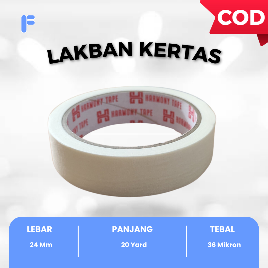 

Lakban Kertas - Solasi Kertas 24 mm x 20 Yard Tidak Mudah Robek