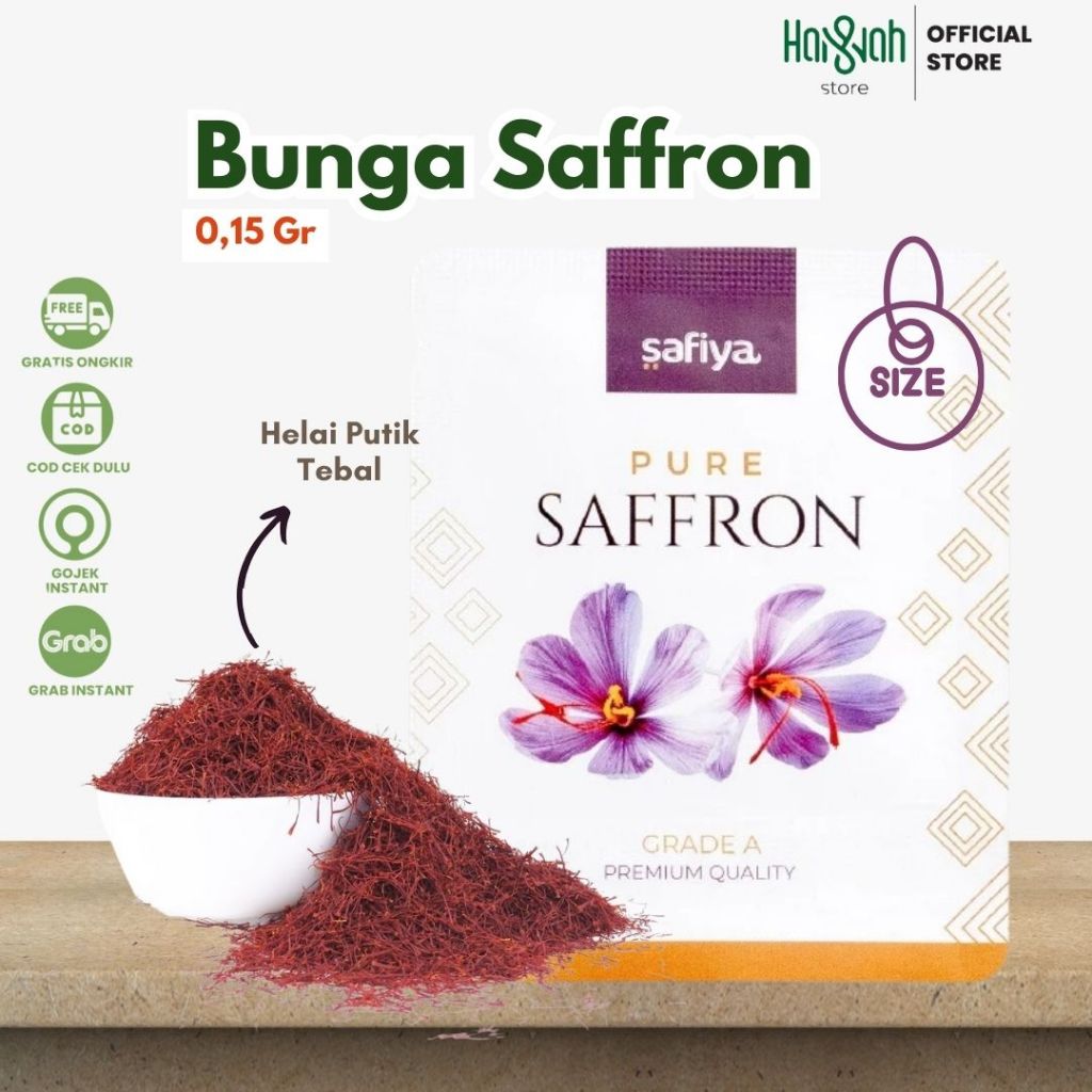 

Safron Saffron Sachet Safiya 0.15 gr | Super Negin Grade A Original