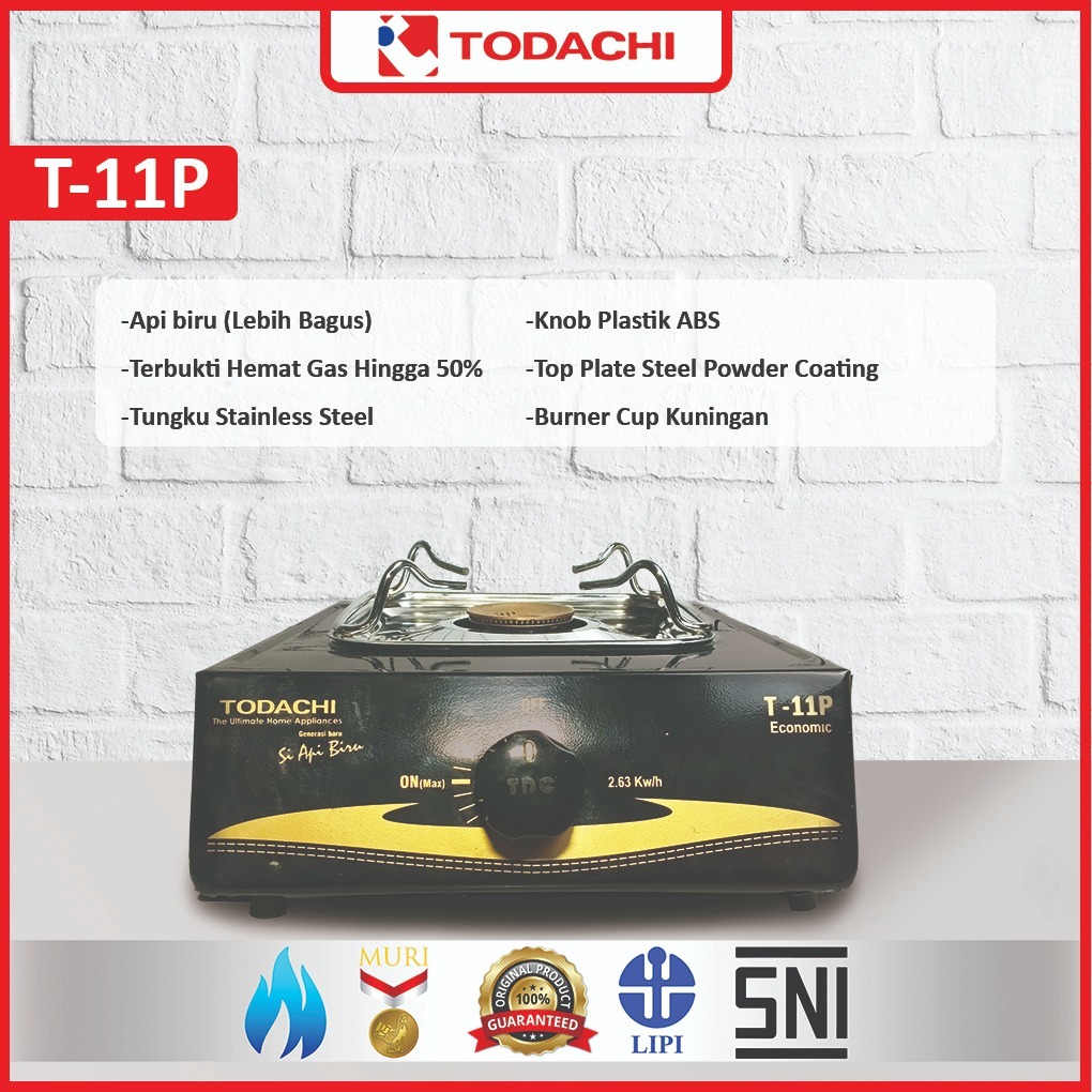 Todachi Kompor Gas 1 Tungku T-11P L/M Kompor Satu Tungku Gas LPG Gas Alam