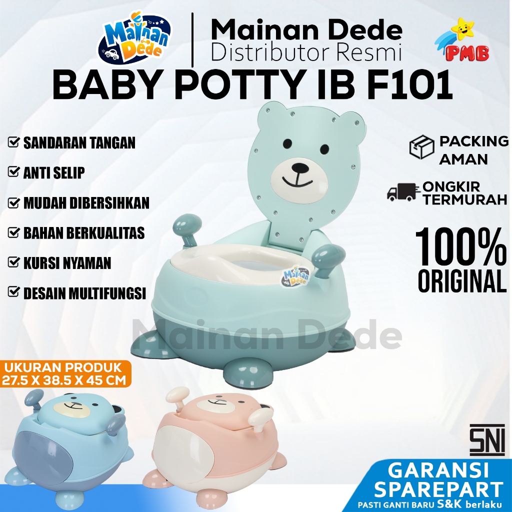 IORA BABY IB-F101 PMBTOYS BABY POTTY KARAKTER TOILET TRAINING ANAK PISPOT ANAK PORTABLE