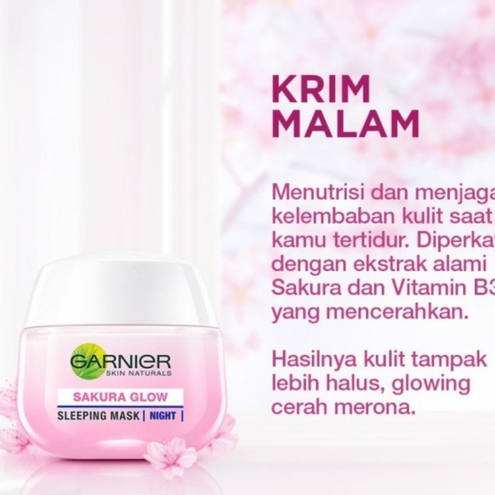 GARNIER Sakura Glow Night Cream 50ml (Sakura White)