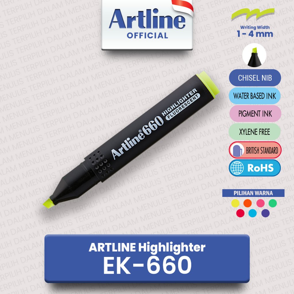 

(LIVE) ARTLINE Spidol Highlighter Marker EK-660 2