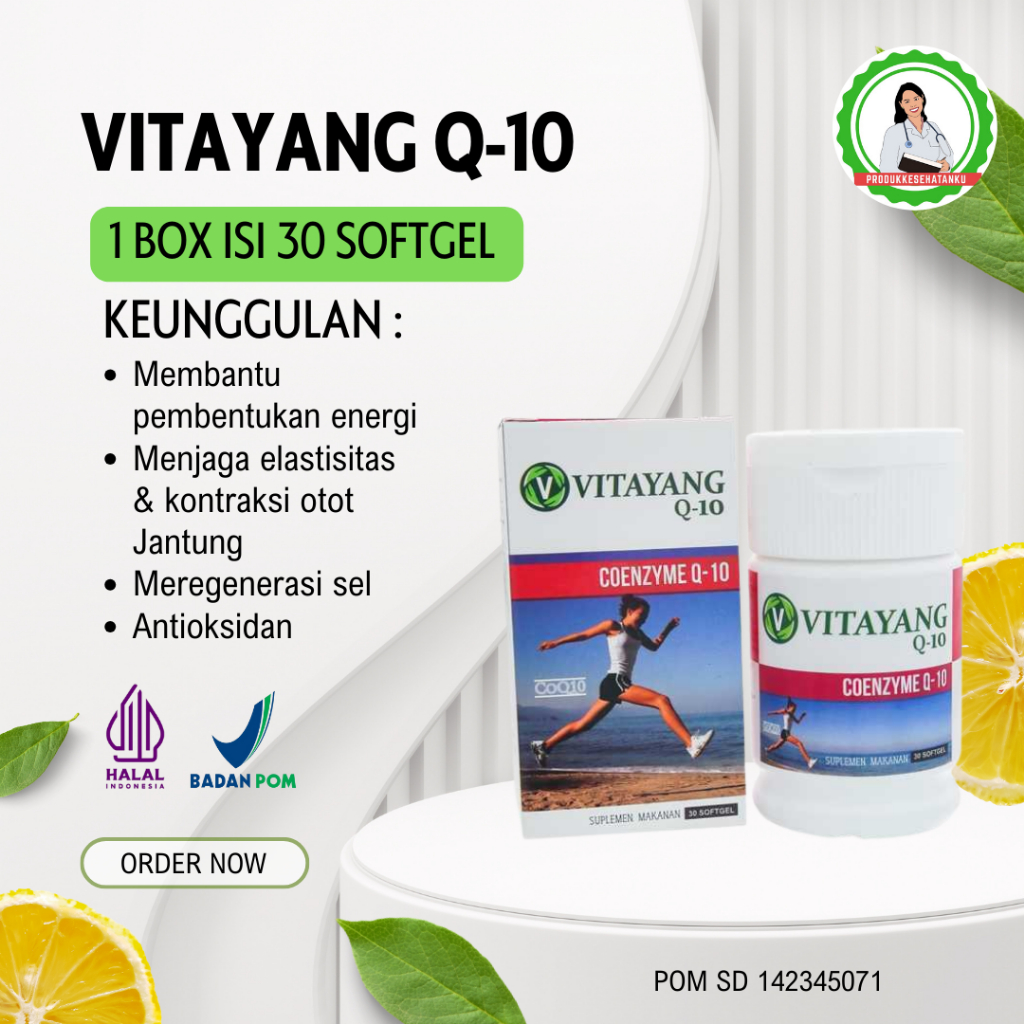 Vitayang Coenzyme Q10 Suplemen Kesehatan Jantung Original KK Indonesia