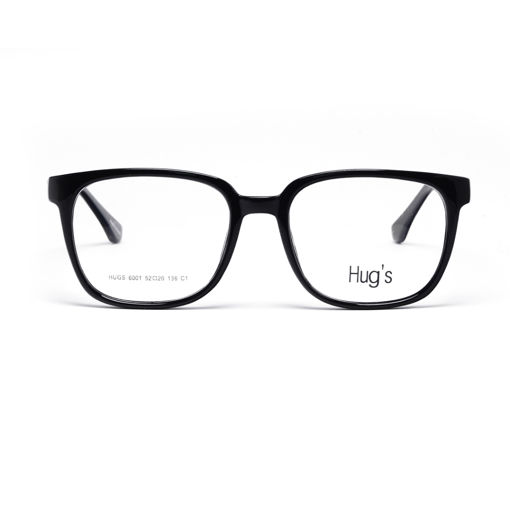 Optik Tunggal Frame kacamata HUG'S ; 6001; C1 (ALL BLACK) - 52