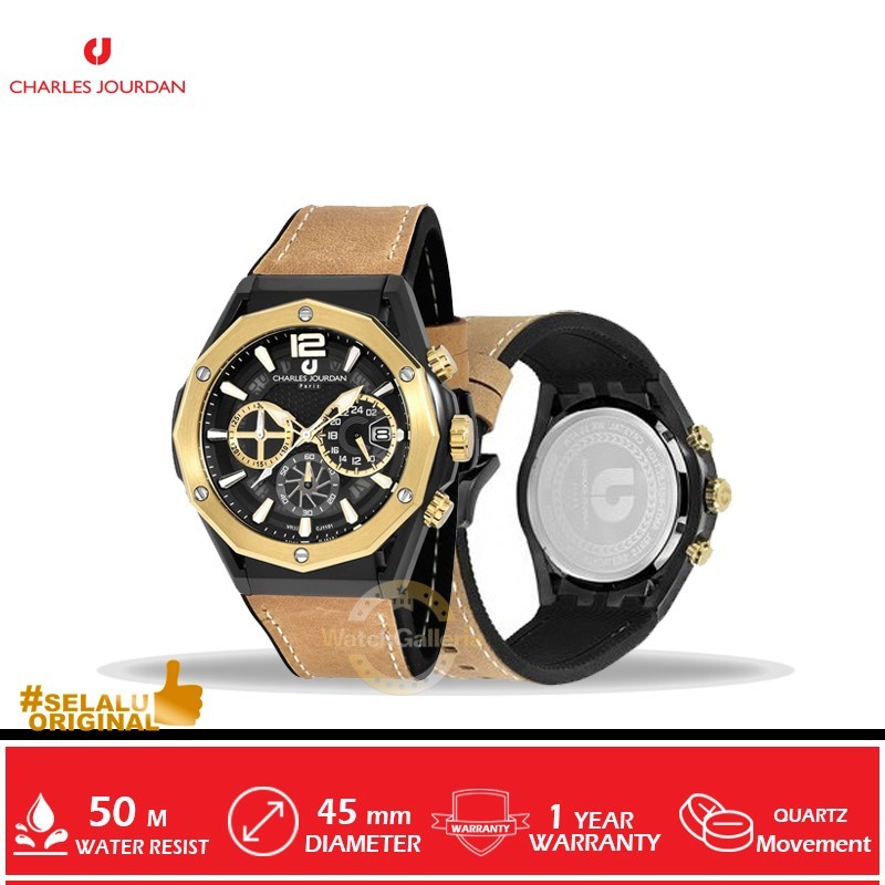 Jam Tangan Analog Man Charles Jourdan CJ1101-1035C Original