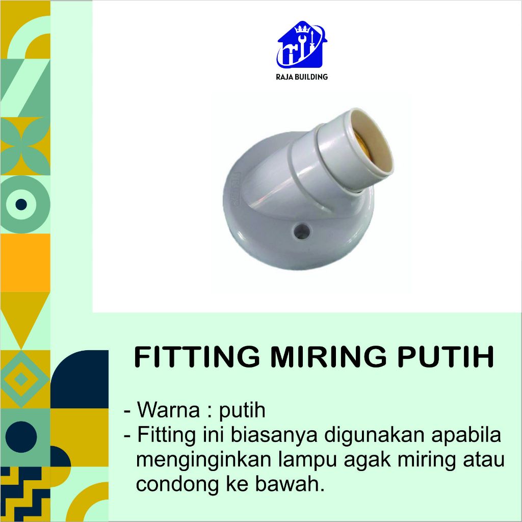Fitting Lampu Miring / Fiting Miring
