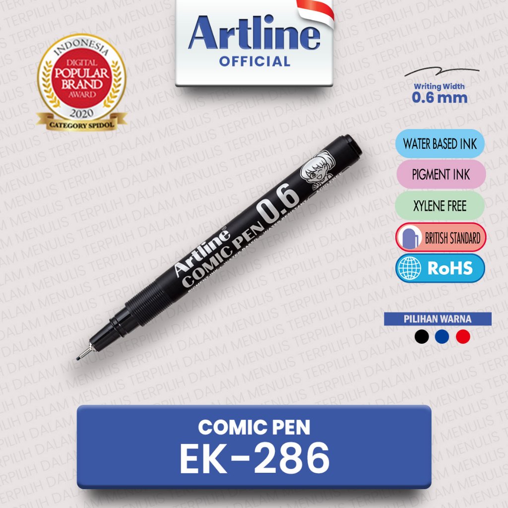 

(LIVE) ARTLINE Comic Drawing Pen 0.6 mm EK-286 2