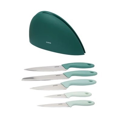 Kris ACE Set 5 Pcs Pisau Dapur Kitchen Knife Block Set Stainless Steel