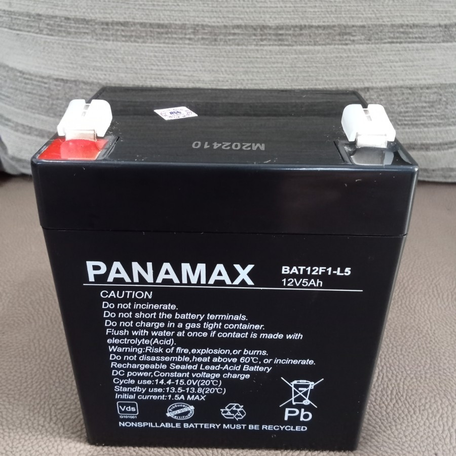 ACCU Aki Baterai Batere Kering 12v 4,5Ah 5Ah 20HR PANAMAX