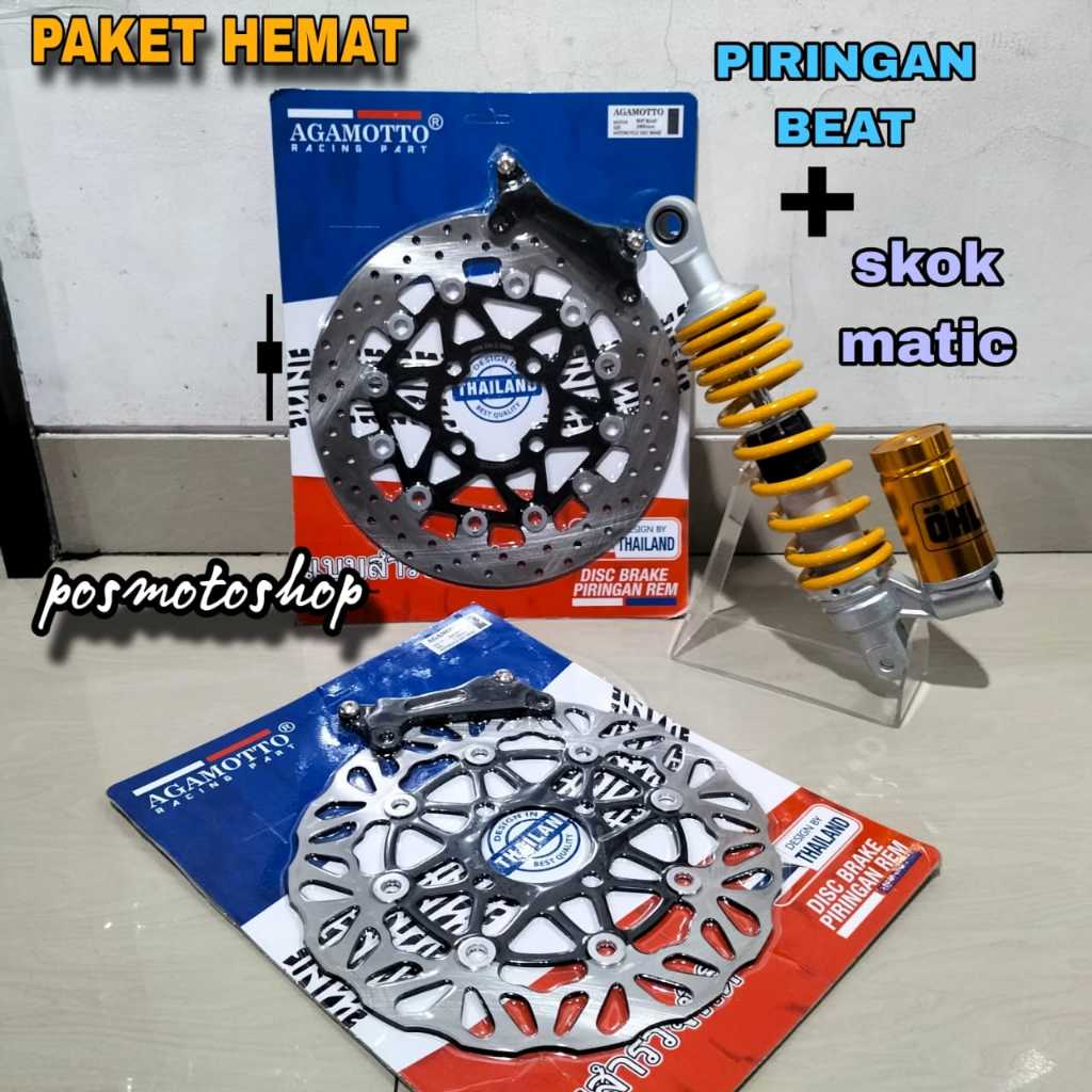 PAKET HEMAT PIRINGAN CAKRAM PSM 260 MM  SET SKOK MATIC OHLINS 305 HONDA BEAT MOS VARIO 110 125 150 S