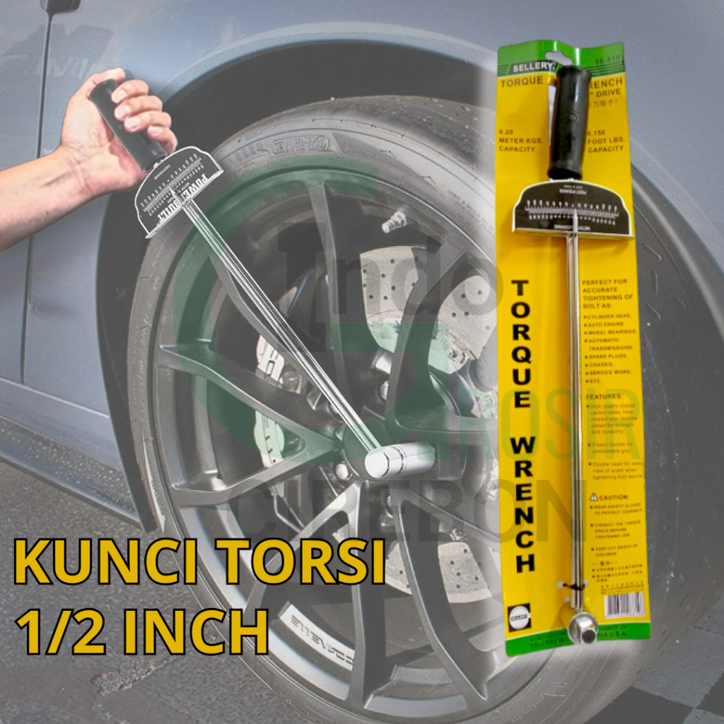 kunci sok kunci torsi 1/2 inch Torque Wrench 1/2" Kunci Momen Torsi Torque Meter Jarum sellery