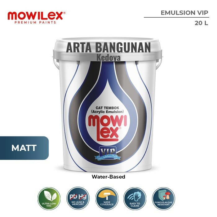 Cat Tembok Mowilex VIP - 20 Liter ( Pail )
