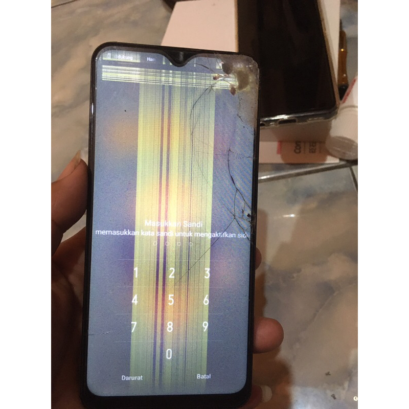 lcd vivo y17 retak minus