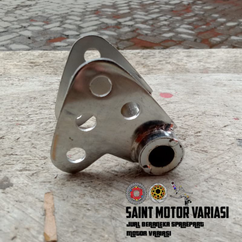 PANGKON PENINGGI SHOCK BELAKANG MOTOR SCORPIO DUDUKAN SHOCK SCORPIO BESI TEBAL