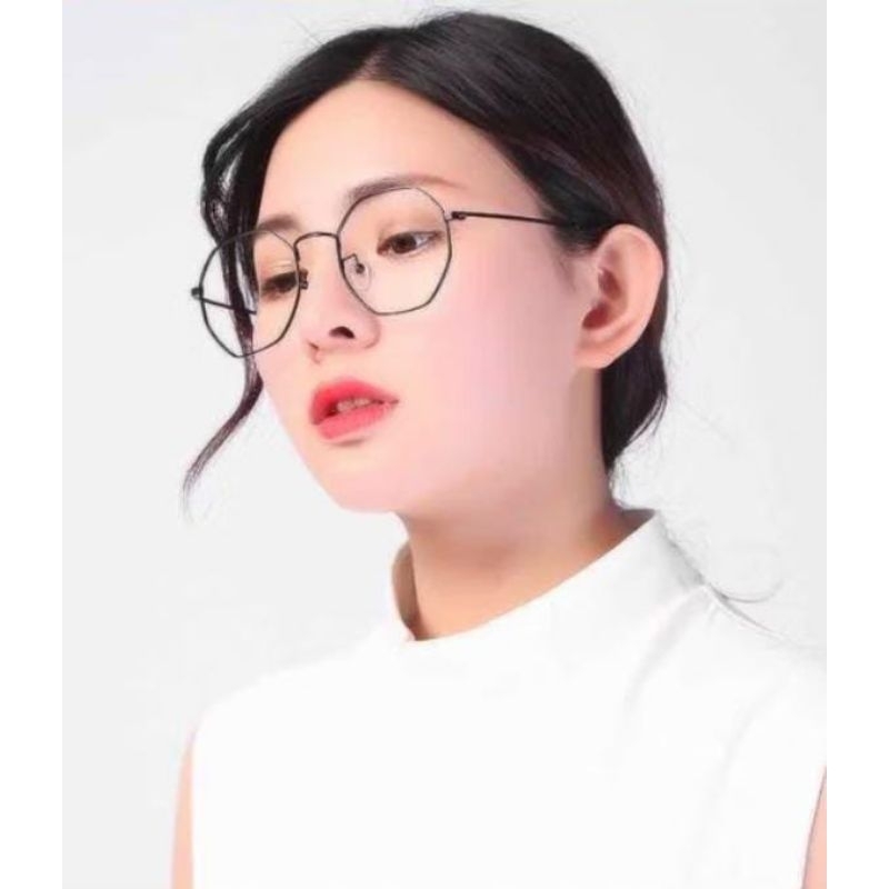 kacamata fashion vintage gaya retro gagang besi pria dan wanita