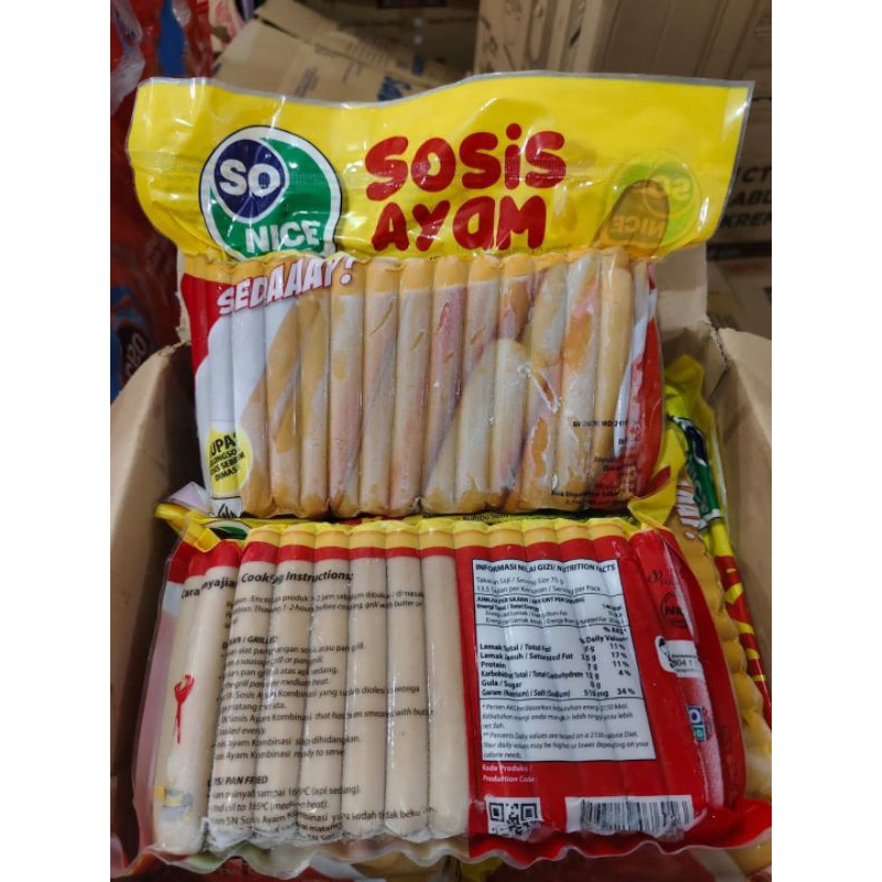 

Termurah Sosis So Nice Ayam 1KG | Sosis So Nice 1000 Gram