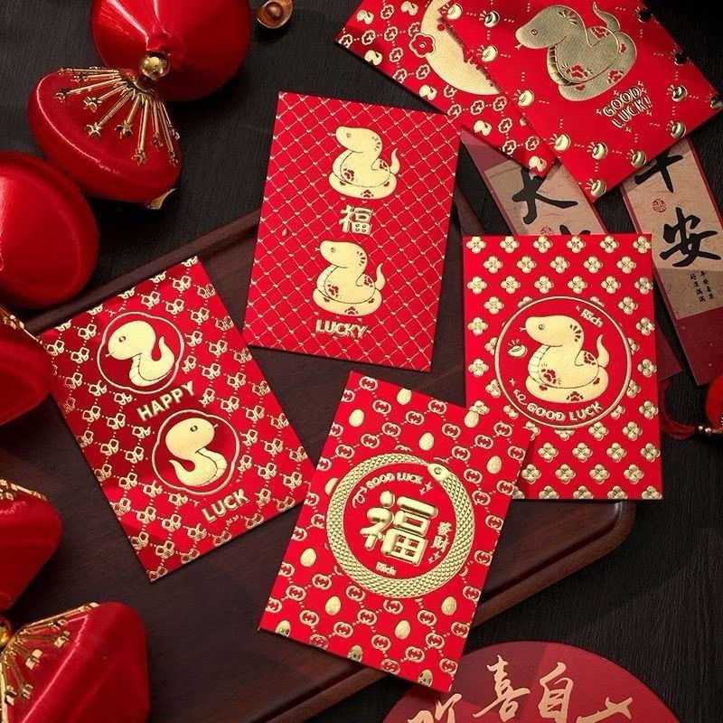 

[6pcs] Angpao imlek wedding 2025 tahun shio ular hongpao sincia amplopg