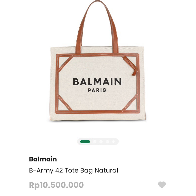 Balmain Tote Bag B-Army Natural 42