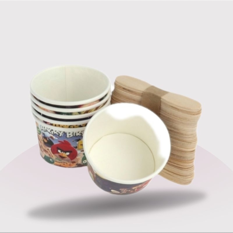 CUP ES KRIM KERTAS / CUP ES CREAM ISI 50 PCS