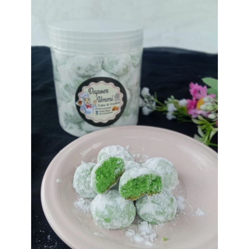 

kue salju pandan / kuker / putri salju / kue kering lebaran toples 500ml