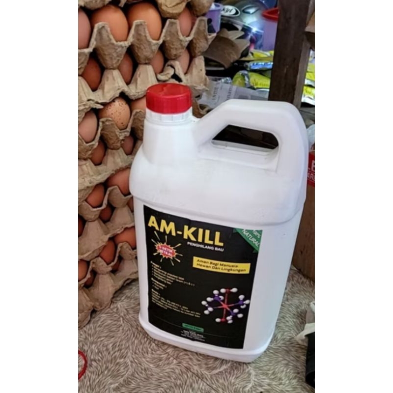 Amkill 5 Liter Penghilang Bau Kotoran Ayam Penghilang Bau Amoniak Kandang Pemusnah Bau Kandang Ayam