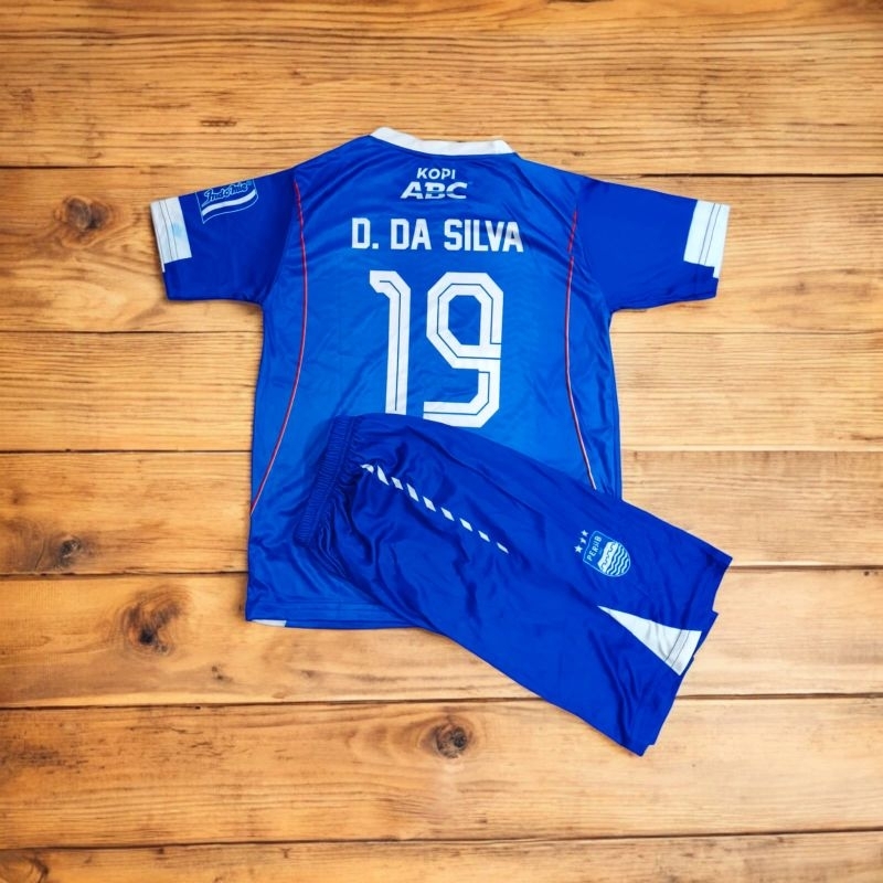 jersey persib anak satu stel sama celana baju persib anak