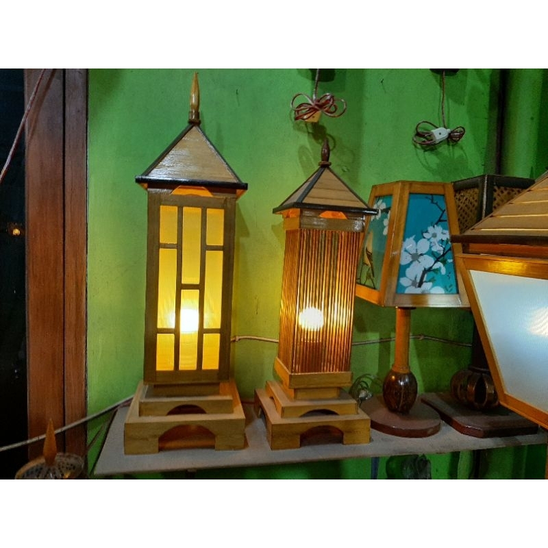 LAMPION JEPANG / LAMPION BAMBU / LAMPU MEJA