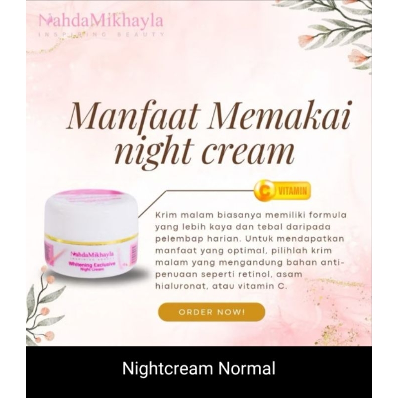 NAHDA MIKHAYLA SKINCARE ECER ORIGINAL || Night cream normal