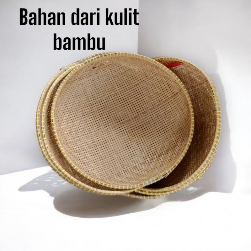 Ayakan Saringan Bambu-bambu Ayakan Bambu 40 cm anyaman Murah Ayakan saringan