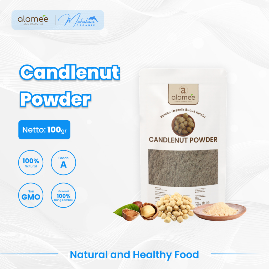 

ALAMEE Bubuk kemiri Candlenut Powder Bumbu Dapur Organik Masak Instan Seasoning 100 Gram