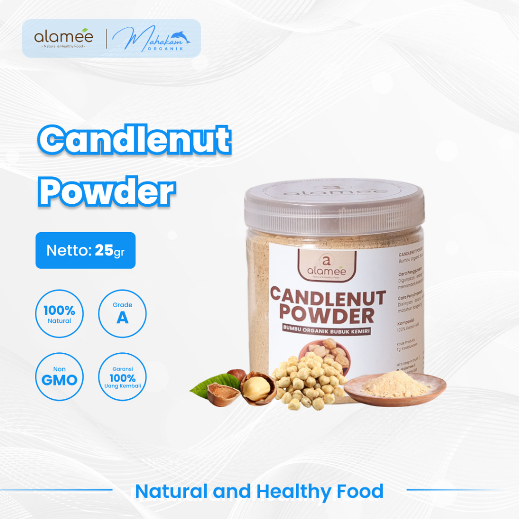 

ALAMEE Kemiri Bubuk Bumbu Dapur Organik Candlenut Powder Masak Murni Asli Seasoning Instan