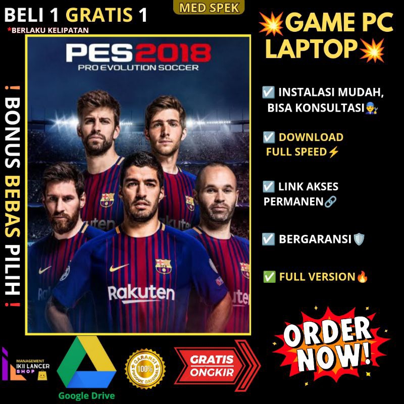 PES 18 - PC LAPTOP GAMES - ORIGINAL WINDOWS